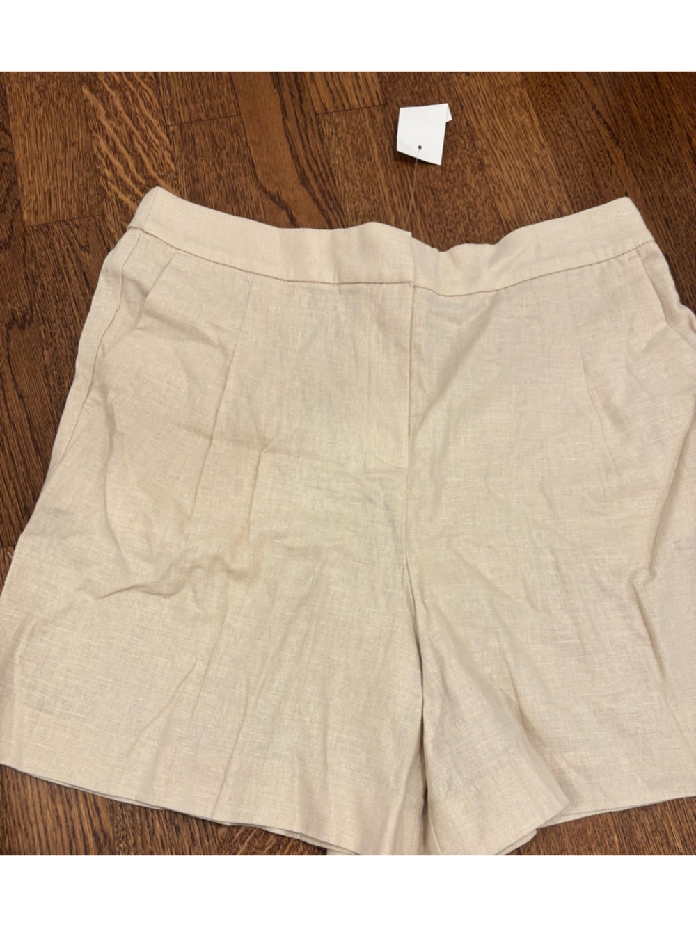 J. Crew Factory Cream Linen Shorts